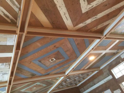 Painted pine ceiling