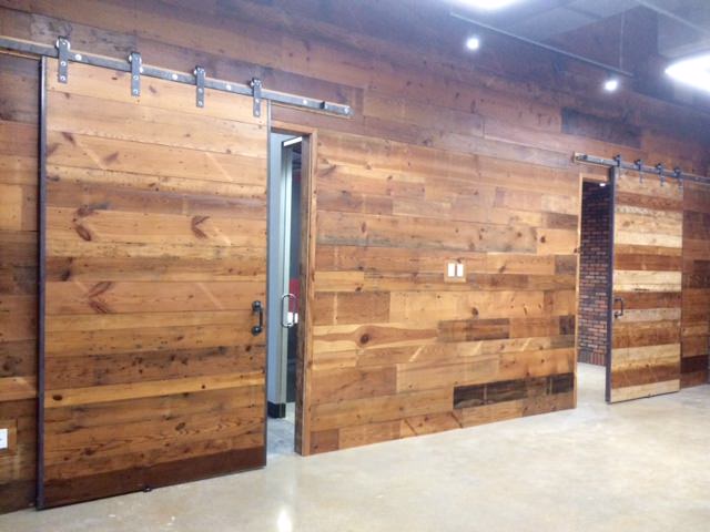 Varied widths pine wall/sliding barn doors